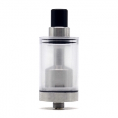 Authentic Auguse V1.5 22mm MTL RTA Rebuildable Tank Vape Atomizer w/ 5 Airflow Inserts 4ml - Silver