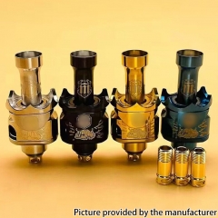 Monarchy Mobb MS Inverted Duck Style RBA Bridge with 4 Air Pins for Billet BB Vandy Pulse AIO Boro Mod - Gold