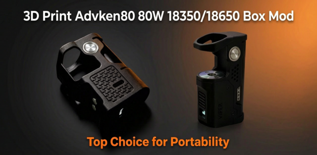 3D Print Advken80 80W 18350/18650 Box Mod